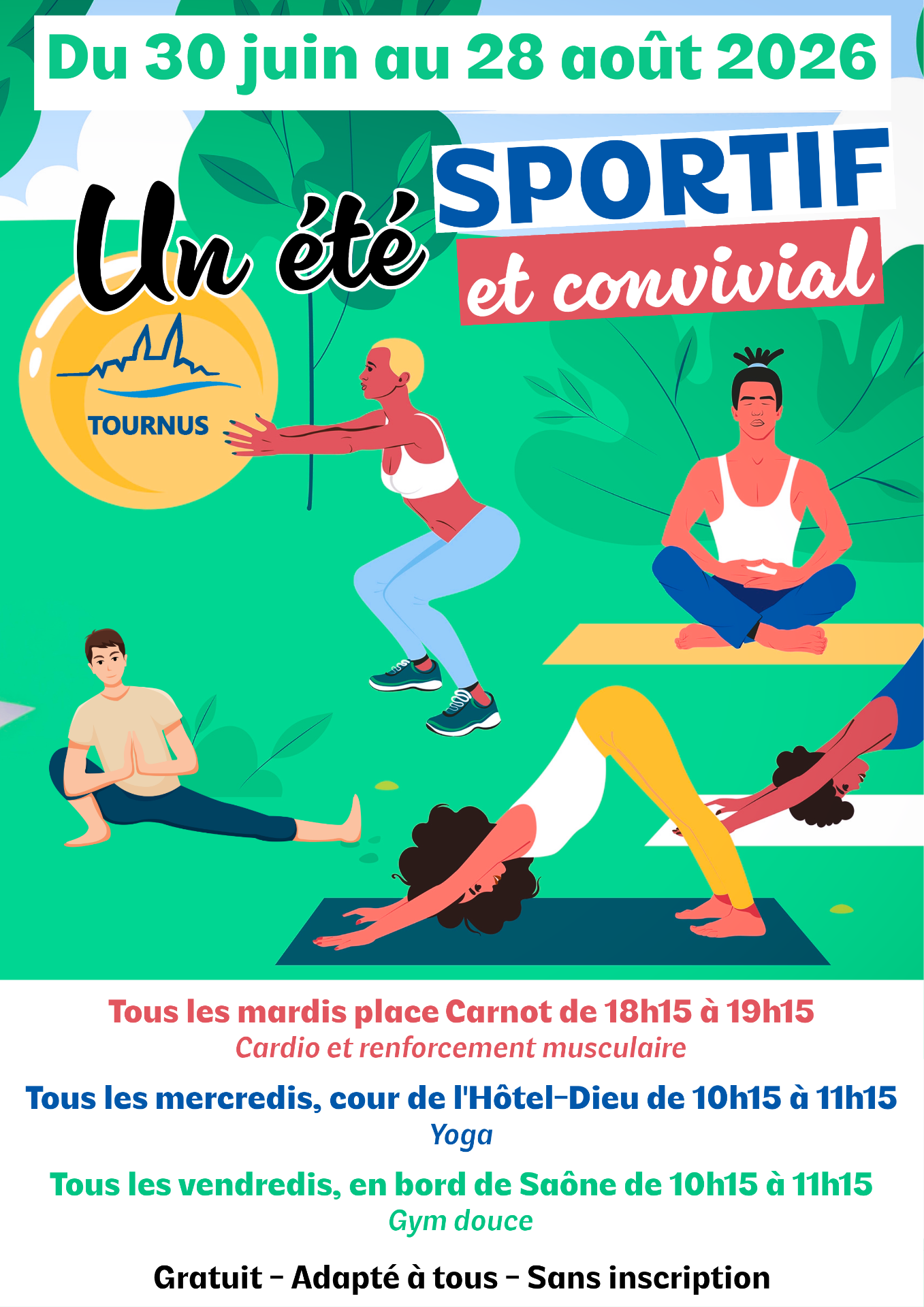 Un été sous le signe du sport, de la santé et de la convivialité à Tournus