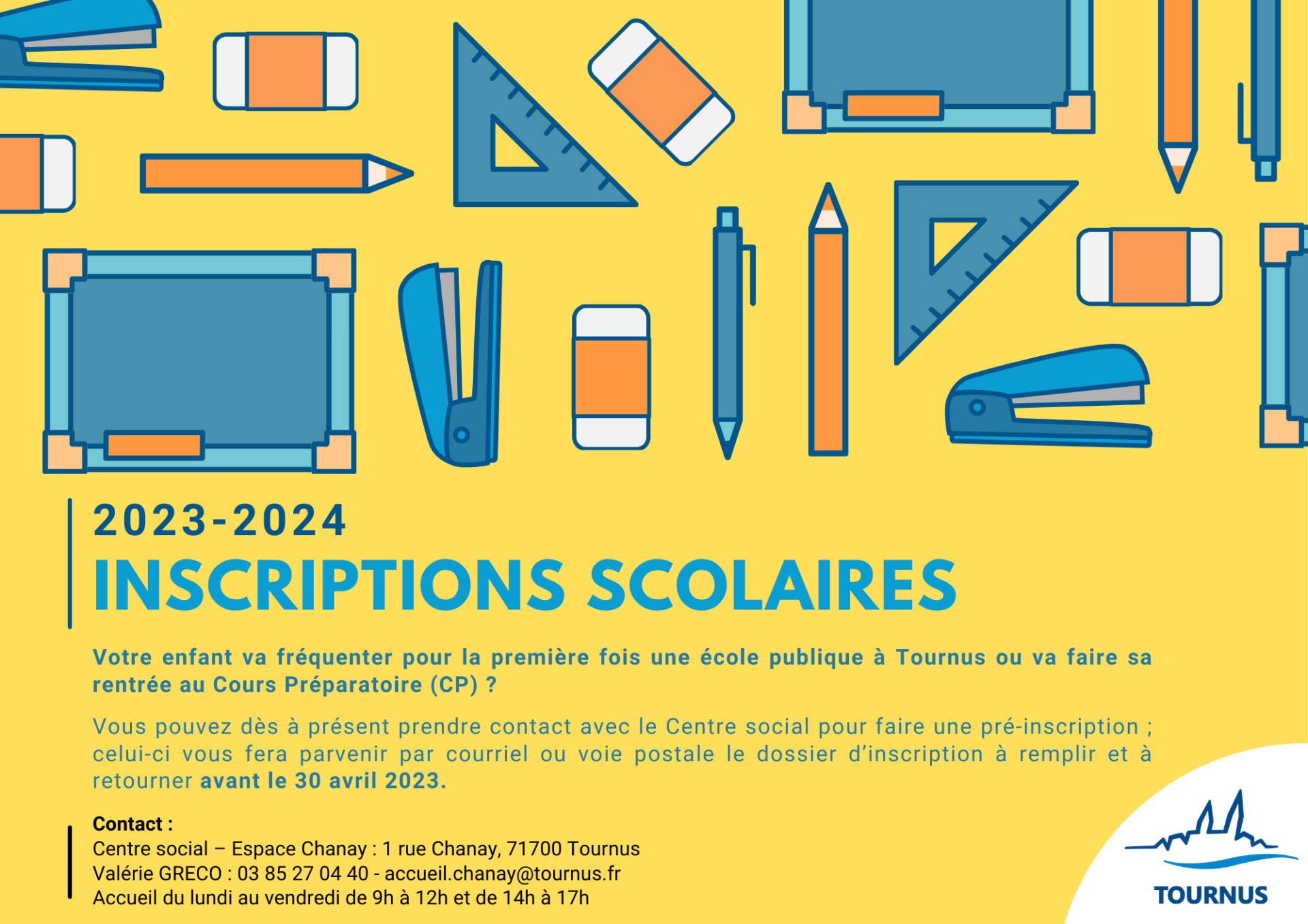 Inscription pour la rentrée scolaire 2023-2024 