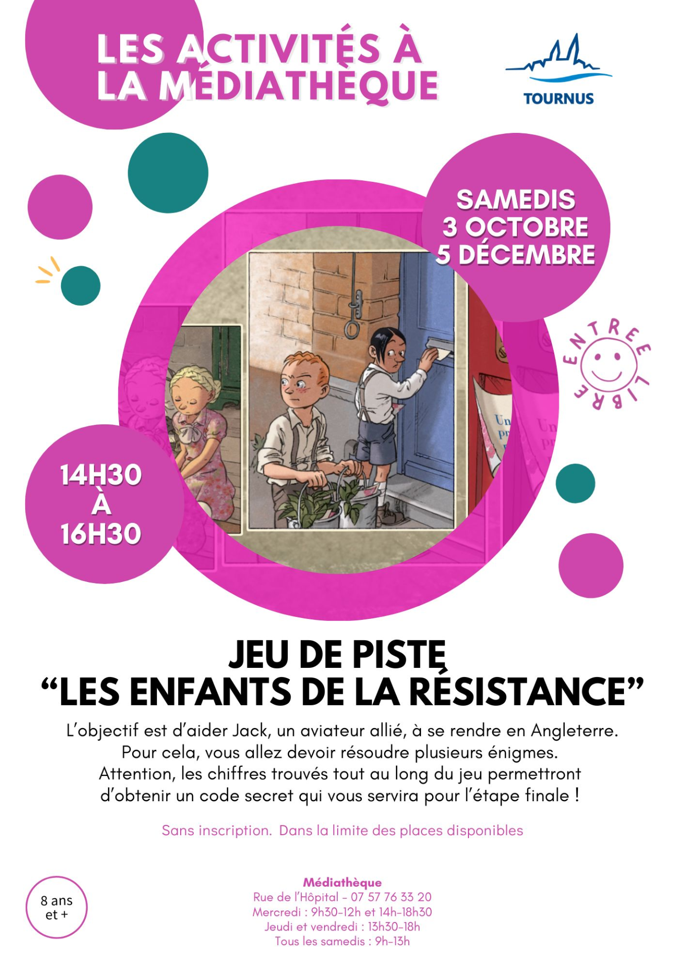 Activités à la médiathèque : Jeu de piste "Les enfants de la résistance"