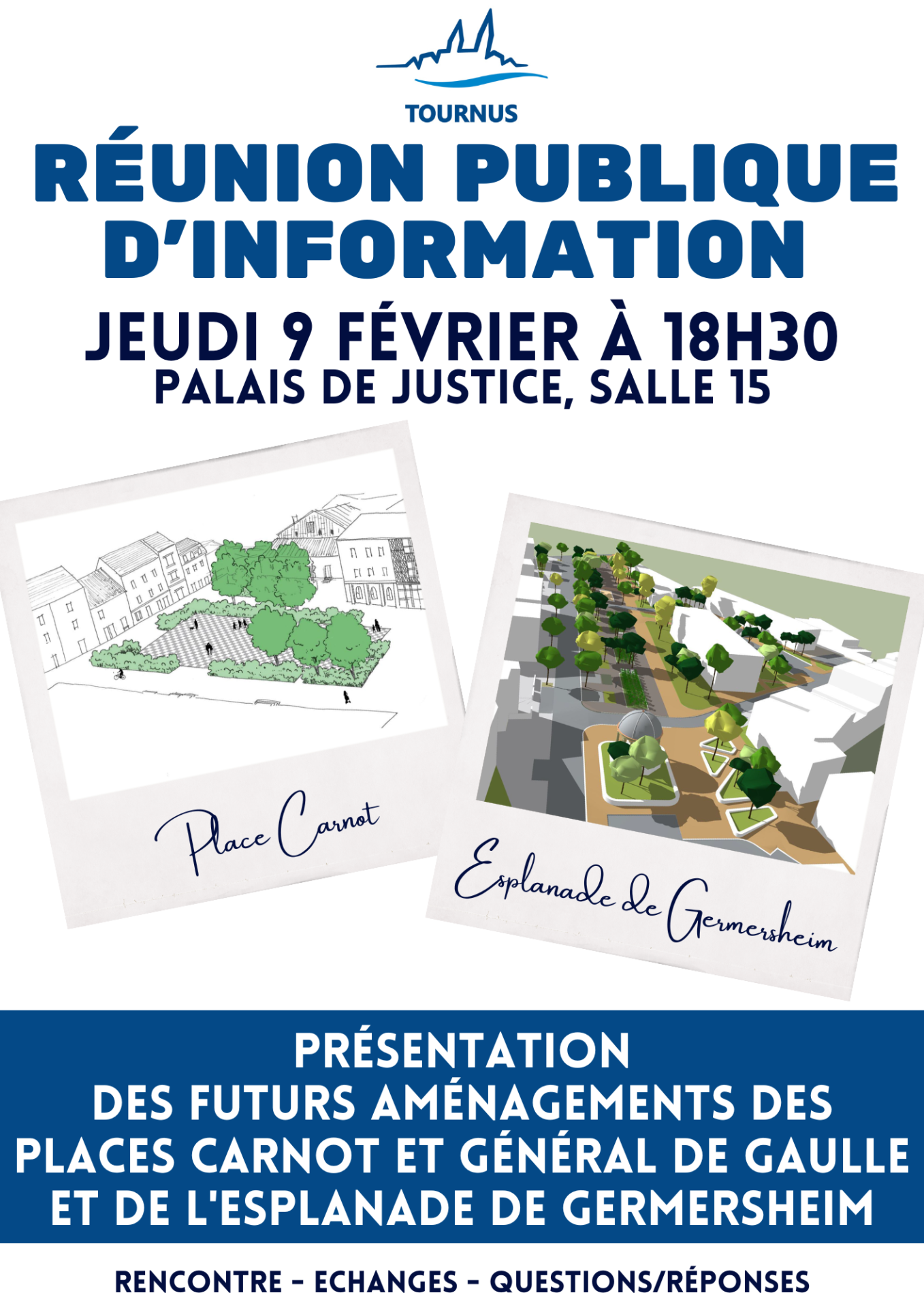 Réunion publique d’information : présentation des futurs aménagements des places Carnot et Général de Gaulle et de l’Esplanade de Germersheim