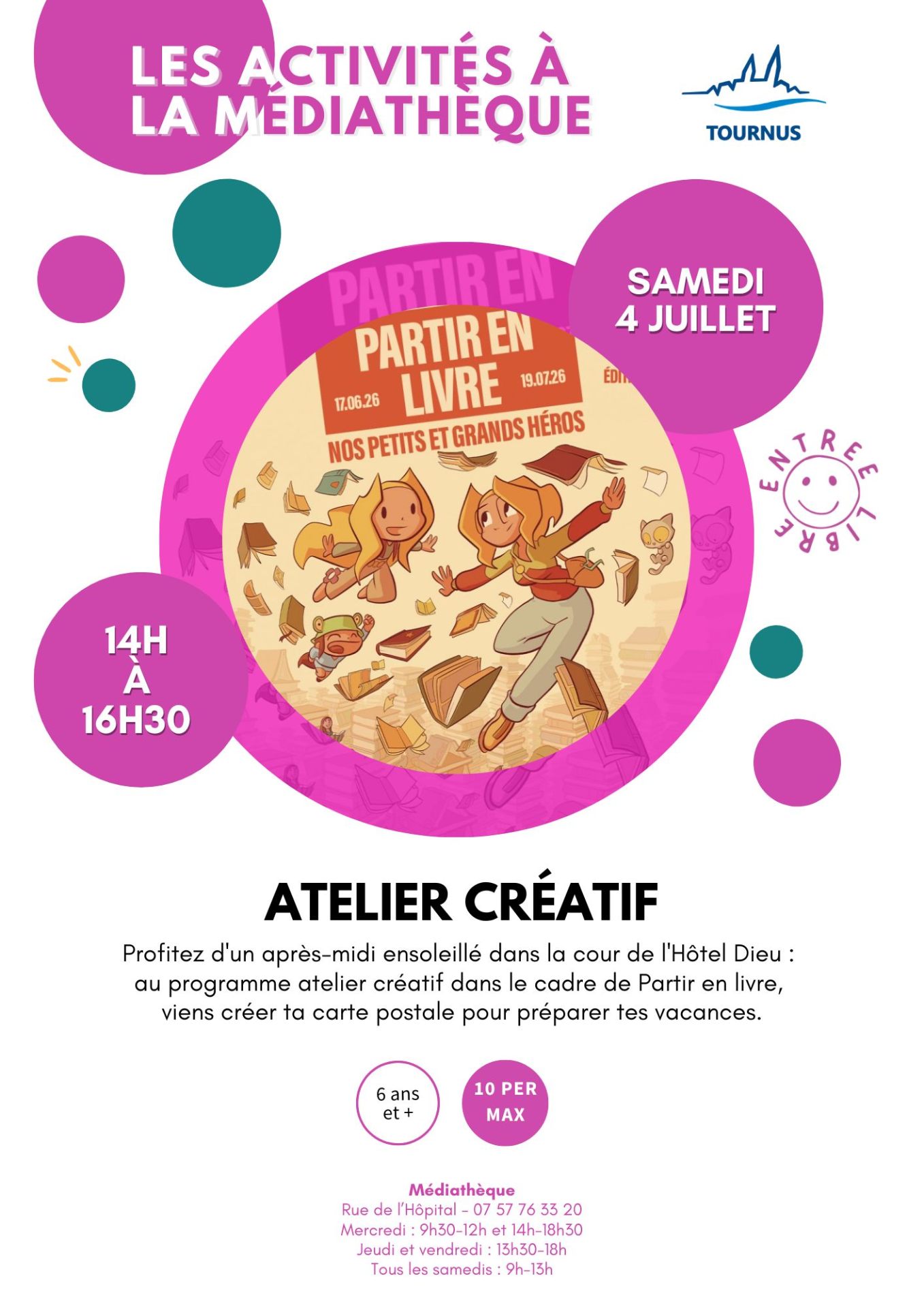 Activités à la médiathèque : atelier créatif