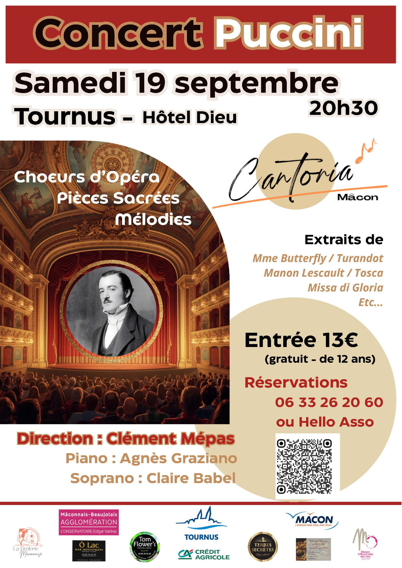 Concert "Un songe d'or - Puccini, de l'opéra au sacré" par La Cantoria de Mâcon (Chœur)