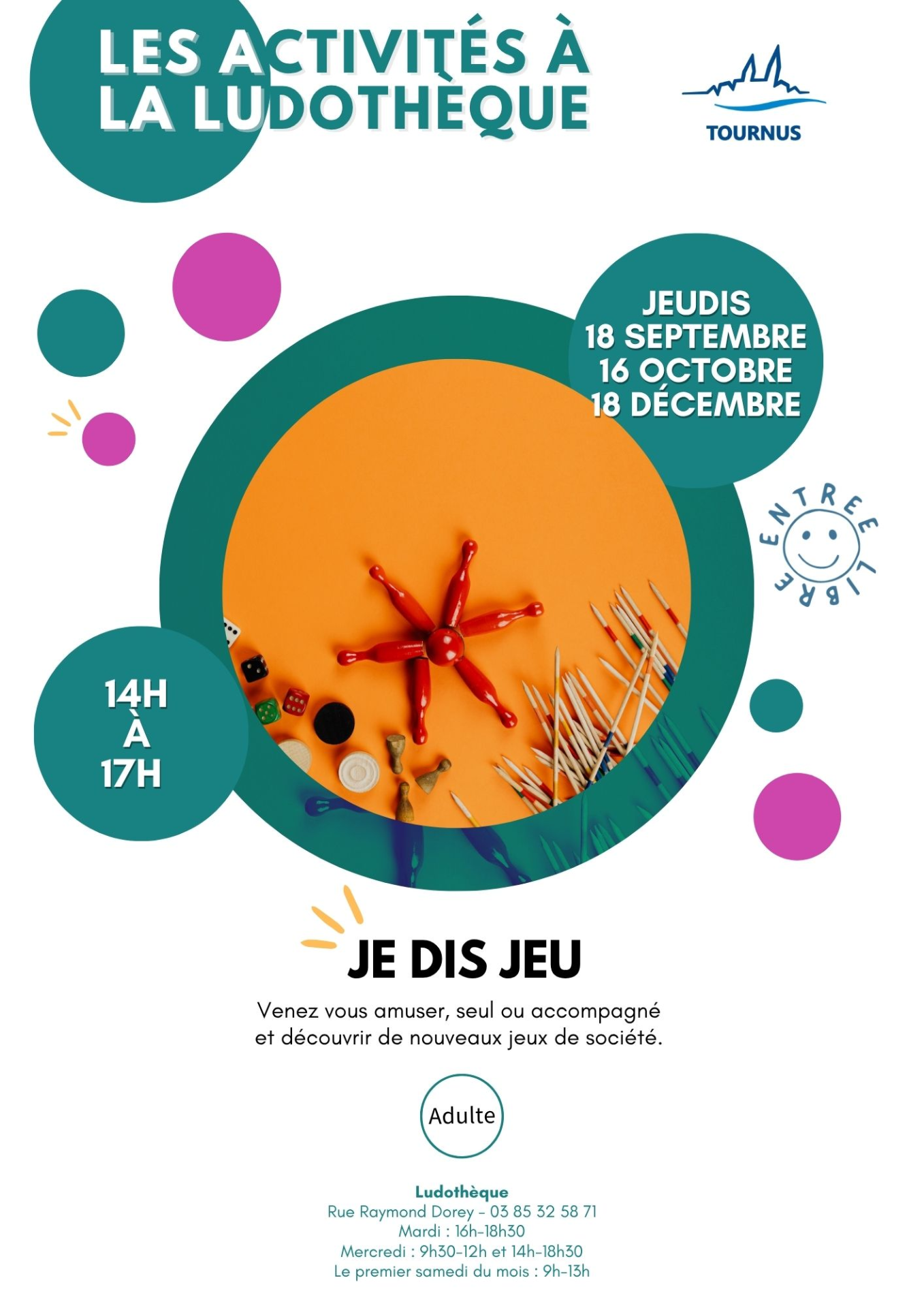 Activités à la ludothèque : Je dis jeu