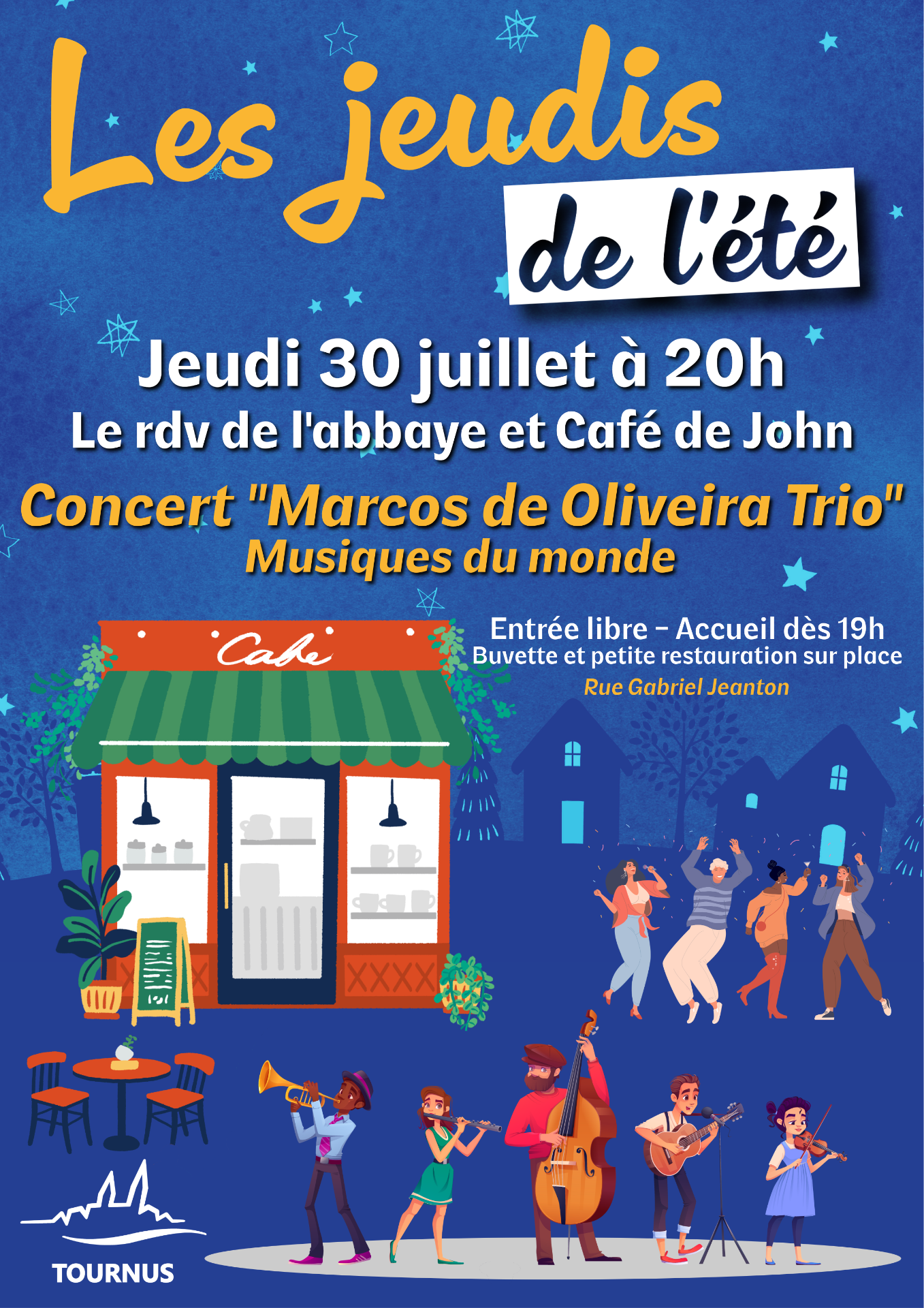 Les jeudis de l’été : Concert "Marcos De Oliveira Trio"