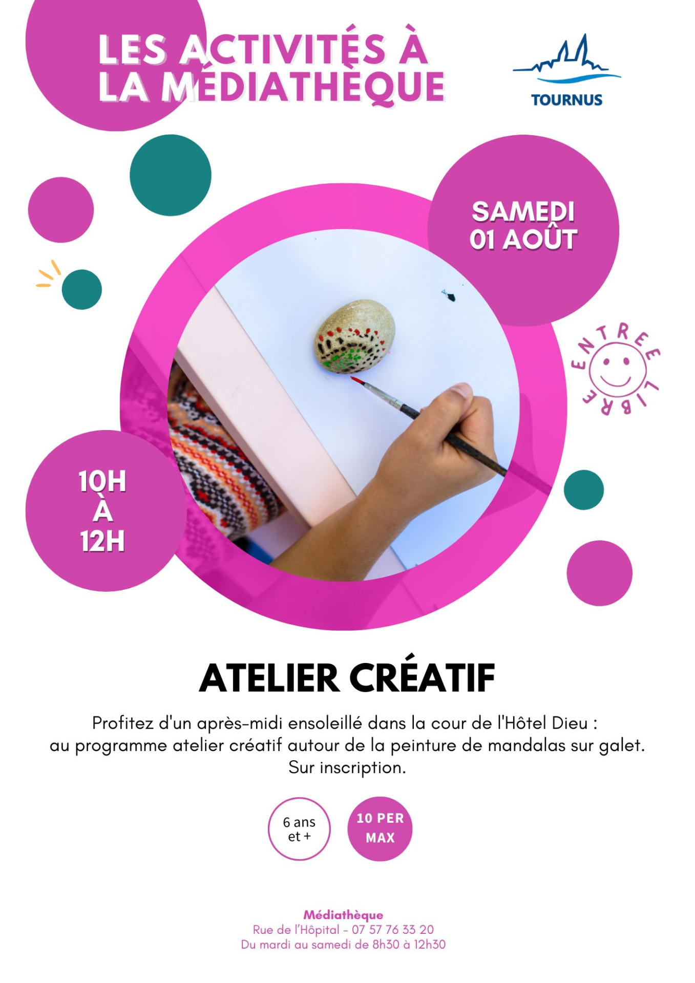 Activités à la médiathèque : atelier créatif