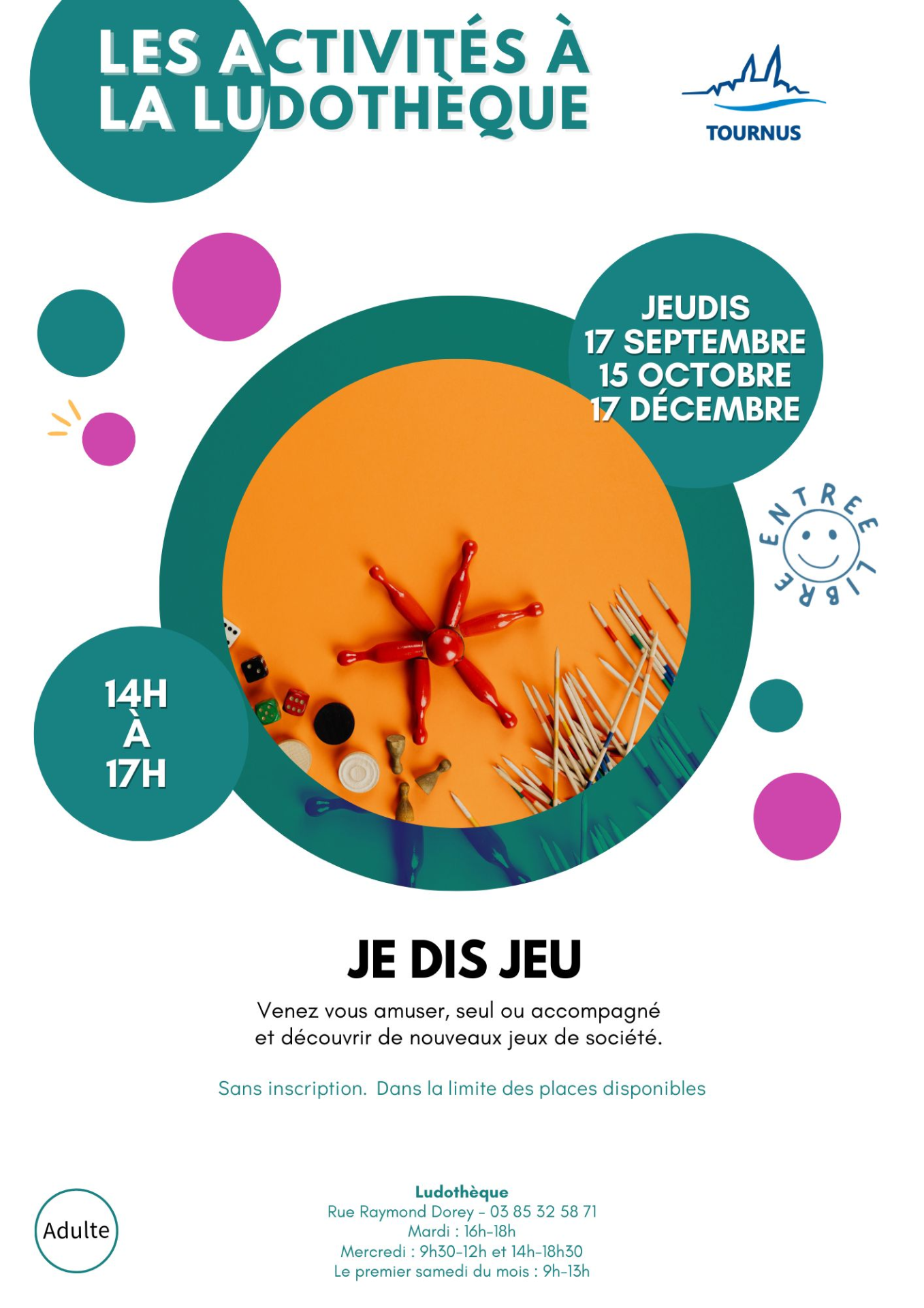 Activités à la ludothèque : Je dis jeu