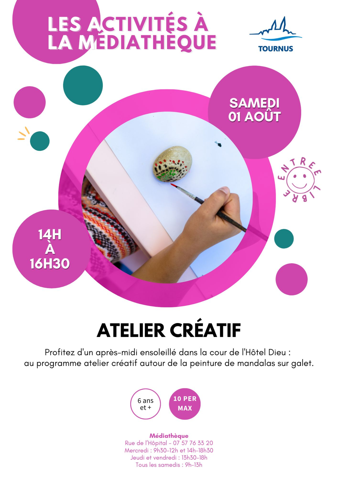 Activités à la médiathèque : atelier créatif