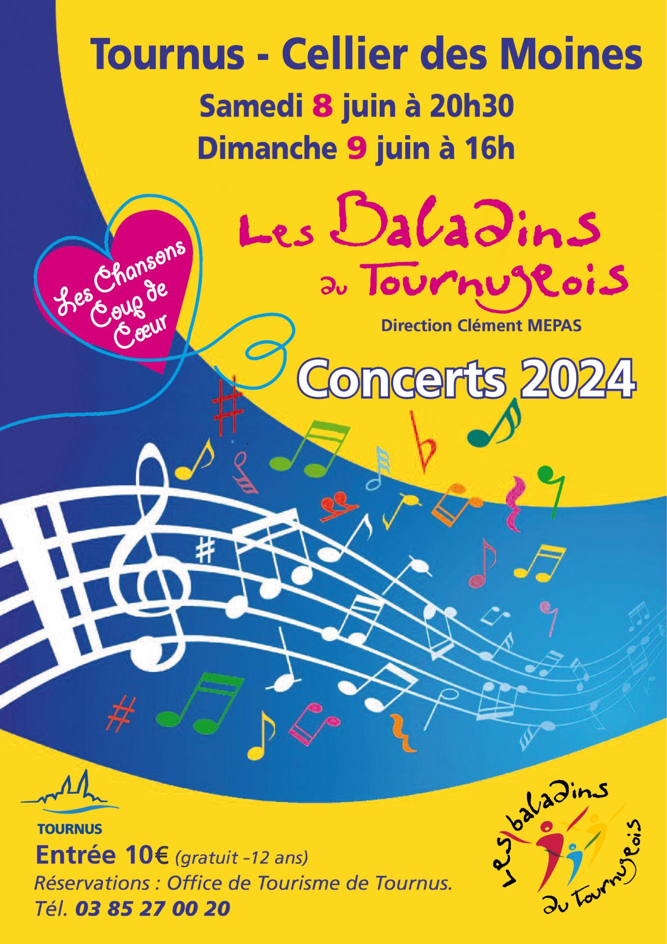 Concerts de la chorale «Les Baladins du Tournugeois»